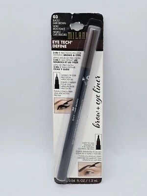 Milani Eye Tech Define 2-In-1 Precision Pen for Brows & Eyes 01 Black/Natural Ta - Image 1 of 2