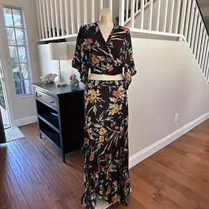 XIX PALMS HONOLULU Hawaii KAANAPALI Top Envolvente Maxi Falda CONJUNTO Talla 2/3 Pequeña - Imagen 1 de 12