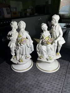 Paar Paare Marcolin Capodimonte Porzellan Biskus Italien signiert - Bild 1 von 23