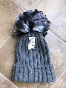 FREE STATE Gray Adult Toboggan Cap Hat with Pom Pom, Super Soft and Warm! NWT! - Picture 1 of 6