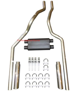 01-06 Chevrolet GMC Truck 6.0L / 8.1L Mandrel Dual Exhaust w/ 3 Chamber Muffler - Picture 1 of 3