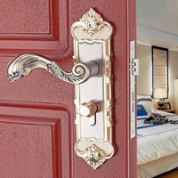 Fashion Antique Security Home Door Entry Handle Dual Latch Locks Set with 3  US