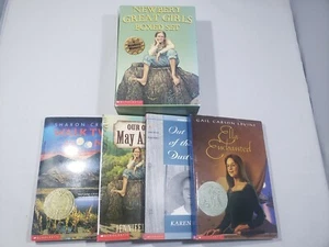Newberry Great Girls Boxed Set 4 Winners Scholastic Ella Dust Moons Amelia - Picture 1 of 8