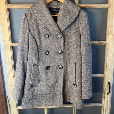 Chaqueta Abrigo de Invierno DonnyBrook Mujer Auténtica OuterWear Tweed Marrón Talla 14 Foto 1 de 4