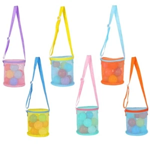 Mesh Beach Bag Seashells Storage Bag Beach Toy Bag Beach Net Bag Sand Toy Bag - Picture 1 of 14