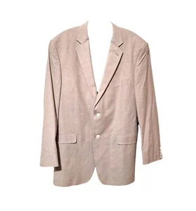 Circola Moda Mens Suit Jacket Beige Italian 100% Cotton, Lightweight & Cool 40R - Picture 1 of 4