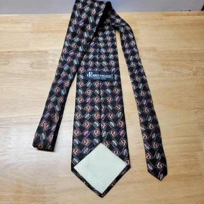 Corbata vintage CARLO PALAZZI 100 % seda italiana para hombre, hermosa - extra larga Foto 1 de 4