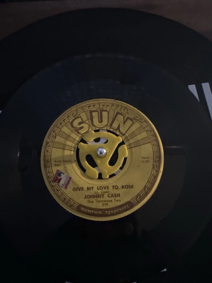 JOHNNY CASH  Home Of The Blues / Give My Love To Rose Nr MINT country '57 Sun 45 - Image 1 of 1