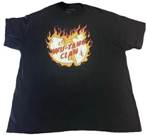 Camiseta Gráfica Wu-tang Clan Flames Hombres XL Negra Manga Corta Rap Hip Hop Música - Imagen 1 de 6