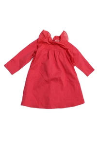 Chloe Girls Cotton Long Sleeve Ruffled High Neck Zip Blouse Pink Size 6M - Picture 1 of 6