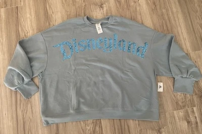 Disneyland Blue Pullover Sweatshirt with Blue Sequin 2025 Size 2x NWT - Image 1 of 4