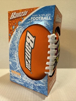 Banzai Toss ’N Splash 6’’ Football Kids Summer Outdoor Water Pool Sports Toy - Image 1 of 2