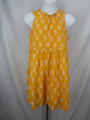 Lucky Brand Yellow Floral Babydoll Mini Dress Size Medium - Image 1 of 4