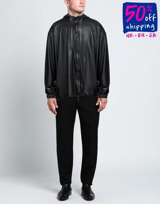 PVP €585 EMPORIO ARMANI Chaqueta de Tela Techno Talla XL PU Recubierta Con Capucha Foto 1 de 4