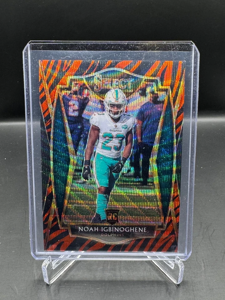 2020 SELECT!  NOAH IGBINOGHENE!  RC!  TIGER STRIPE PRIZM!  SSP!  MIAMI DOLPHINS! - Image 1 of 2
