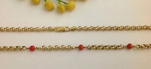 BELLISSIMA COLLANA IN ORO 18KT E CORALLO - 18KT SOLID GOLD CHAIN - Imagen 1 de 1