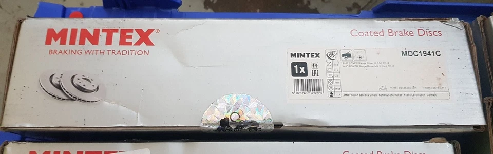 Disco de freno único Mintex MDC1941C se adapta a Land Rover  Foto 1 de 1