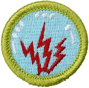 BSA RADIO MERIT BADGE CURRENT MINT NWT TYPE L SINCE 1910 BACK - Picture 1 of 3