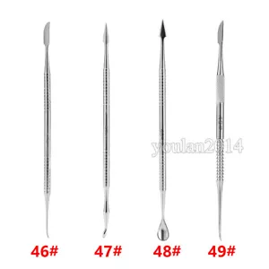 Herramientas raspadoras de espátula de cemento dental de acero inoxidable de doble extremo 46#-49# - Imagen 1 de 17