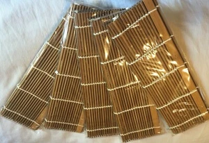 5 x ALFOMBRAS DE SUSHI BAMBÚ DE ALTA CALIDAD 240 MM SQ ALFOMBRA DE RODADURA DE SUSHI FÁCIL DE LIMPIAR  - Imagen 1 de 5