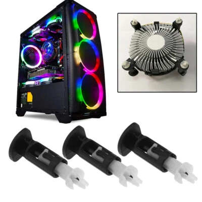 4pcs MOUNTING PIN FOR INTEL SOCKET LGA 775 CPU PLASTIC HEATSINK COOLING FAN - Image 1 of 4