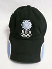 USA Olympic Hat Cap Adjustable Black Blue Pre Owned HT8+40