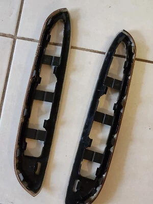 00-06 BMW E46 325Ci 330Ci M3 PAIR ARM REST BEZEL WOOD TRIM OEM - Image 1 of 2