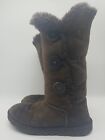 UGG Australia Bailey Button Chocolate Brown Tall Winter Boots