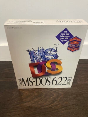 SEALED NEW - vintage Microsoft MS-DOS 6.22 Software Upgrade 3.5" Disks - Image 1 of 4