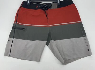 RIP-CURL Preowned Men’s Mirage Red/Gray/ Black Stretch Board shorts Size 36 - Image 1 of 4