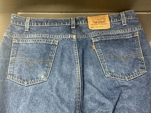 Jeans Levis vintage 1994 naranja pestaña 505 40 X 30 regular recto hechos en EE. UU. - Imagen 1 de 15