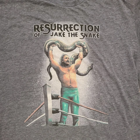 Resurrection of Jake the Snake Roberts T-Shirt L Large WWE AEW DDP Yoga NXT Cover