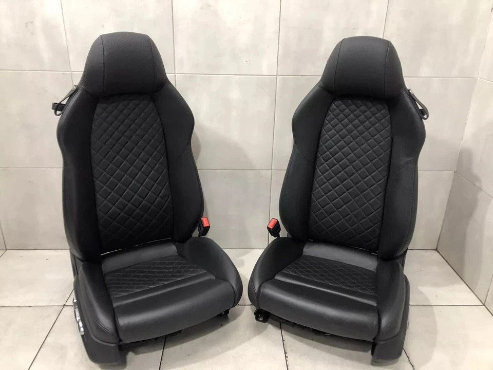 Capas de assento de couro de substituição pretas para Audi R8 4S (2015-2022) - Imagem 1 de 4