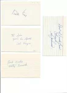 Clyde King signed 3x5 index card 1944 Brooklyn Dodgers baseball (version # 2) - Picture 1 of 1