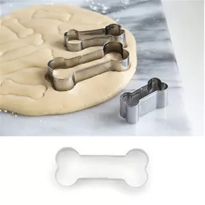 3Pcs / Set Hundeknochen geformt Keks-Kuchen Ausstecher-Form-Form-Silber-Ton-C $r - Bild 1 von 10