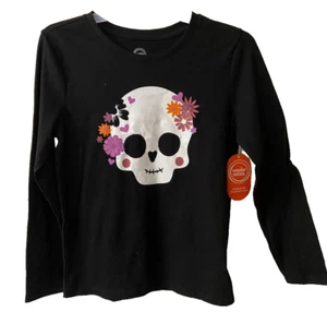 Camiseta Wonder Nation GIRS Talla XL 14-16 Gráfica Negra Scoot con Diseño de Calavera - Imagen 1 de 3