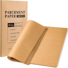 Parchment Paper Unbleached Baking Sheets Precut 12 x 16 Inch NonStick 50 Count