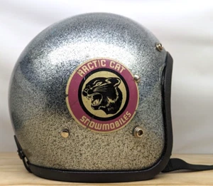Vintage Arctic Cat metallic silver helmet - Picture 1 of 10
