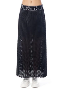 Falda larga ELISA CAVALETTI negra efecto cuero talla L ELP243040602 verano - Imagen 1 de 7