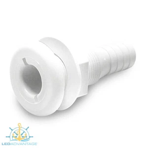 1 X 38MM 1-1/2" WHITE NYLON SKIN FITTING - MARINE/BOAT/LIVEBAIT/ WATER OUTLET - Bild 1 von 2