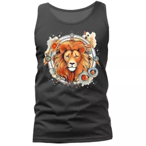 Camiseta sin mangas con gráfico astrológico horóscopo signo zodiacal Leo - Imagen 1 de 11
