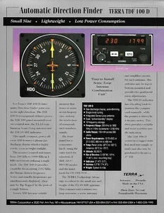 Avionics Data Sheet - Terra - TDF 100 D - Auto Direction Finder Aircraft (B683) - Picture 1 of 1
