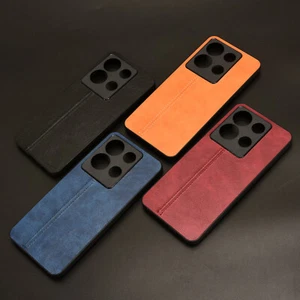 Funda rígida trasera para PC de cuero PU borde suave de sutura para Infinix Note 30 Pro / Hot 30 - Imagen 1 de 23