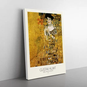 Adele Bloch-Bauer With Border By Gustav Klimt Canvas Wall Art Print Framed Decor - Picture 1 of 6