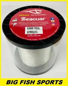 SEAGUAR ABRAZX 100% Fluorocarbon Line 1000YD YARDS PICK YOUR SIZE! AX1000 - Picture 1 of 7