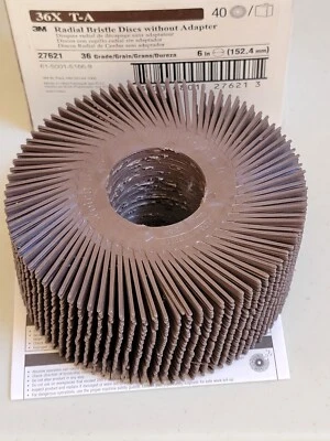 (40) 6” 3M Scotch-Brite Ceramic Radial Bristle Brush Disc  Refill 36 Grit - Image 1 of 2