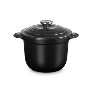 Le Creuset Cocotte Every 18 Matte Black Silver Knob Cast Iron Pot with Inner Lid - Picture 1 of 5