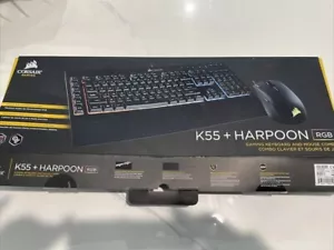 Corsair K55 (CH9206015NA) Wired RGB Backlit Gaming Keyboard NO MOUSE - Picture 1 of 2