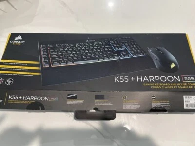 Corsair K55 (CH9206015NA) Wired RGB Backlit Gaming Keyboard NO MOUSE - Image 1 of 2