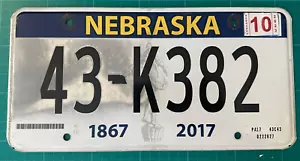NEBRASKA US Autokennzeichen 43 K382 - Bild 1 von 2